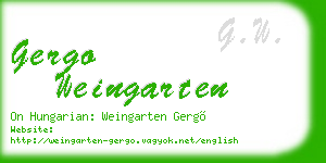 gergo weingarten business card